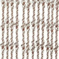 Vliegengordijn Pisa Transparant-wit-rood 92x210cm