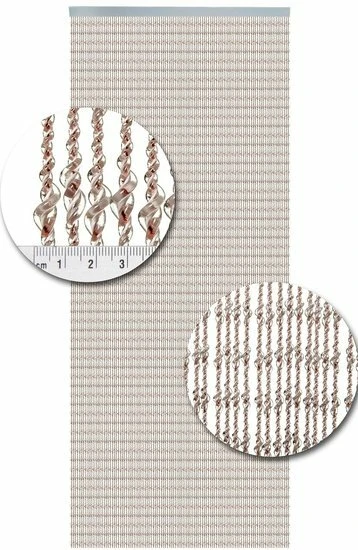 Vliegengordijn Pisa Transparant-wit-rood 92x210cm 2 Vliegengordijn Pisa Transparant-wit-rood 92x210cm - Afbeelding 2