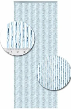 Vliegengordijn Luxe Bali Blauw-transparant 92x210cm -Vliegengordijnkopen Winkel 1979364750