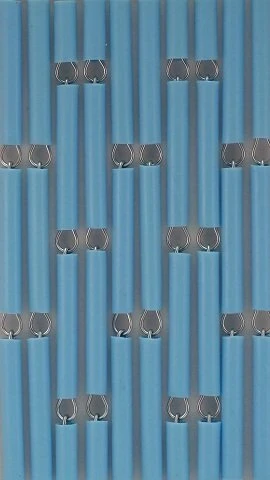 Vliegengordijn Op Maat: Hulzen Turquoise Verspringen (kant En Klaar) 2 Vliegengordijn Op Maat: Hulzen Turquoise Verspringen (kant En Klaar) - Afbeelding 2