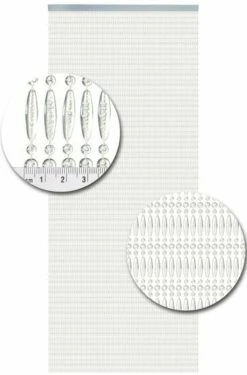 Vliegengordijn Kralen Recht Transparant 90x210cm -Vliegengordijnkopen Winkel 1979364963