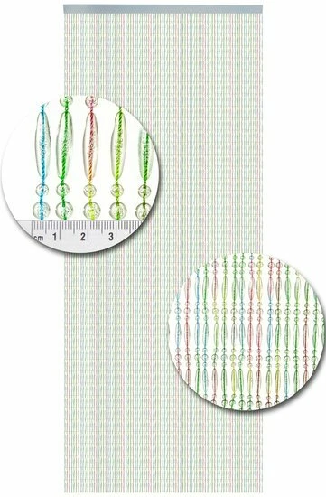 Vliegengordijn Kralen Recht Multi Color 90x210cm 2 Vliegengordijn Kralen Recht Multi Color 90x210cm - Afbeelding 2