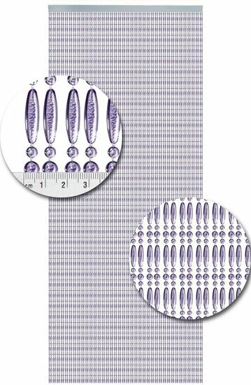 Vliegengordijn Kralen Recht Paars Transparant 90x210cm 2 Vliegengordijn Kralen Recht Paars Transparant 90x210cm - Afbeelding 2