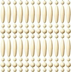 Vliegengordijn Kralen Recht Creme 90x210cm