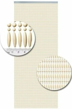 Vliegengordijn Kralen Recht Creme 90x210cm -Vliegengordijnkopen Winkel 1979365155