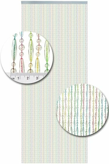 Vliegengordijn Kralen Multi Color 90x210cm 2 Vliegengordijn Kralen Multi Color 90x210cm - Afbeelding 2