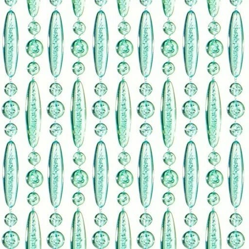 Vliegengordijn Kralen Turquoise Transparant 90x210cm 1 Vliegengordijn Kralen Turquoise Transparant 90x210cm