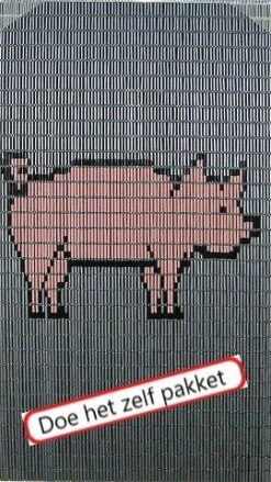 Vliegengordijn Bouwpakket Varken 90x210cm