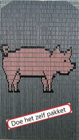 Vliegengordijn Bouwpakket Varken 90x210cm 1 Vliegengordijn Bouwpakket Varken 90x210cm