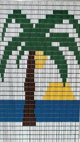 Vliegengordijn Op Maat: Palmboom Met Kokosnoten (kant En Klaar) 1 Vliegengordijn Op Maat: Palmboom Met Kokosnoten (kant En Klaar)