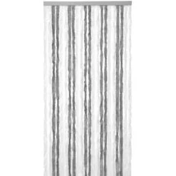 Vliegengordijn Kattenstaart 90x220cm Grijs/wit Duo -Vliegengordijnkopen Winkel 1979365578 1