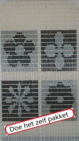 Vliegengordijn Bouwpakket 4 Vlakken Met Bloemen 90x210cm 1 Vliegengordijn Bouwpakket 4 Vlakken Met Bloemen 90x210cm