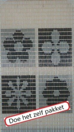 Vliegengordijn Bouwpakket 4 Vlakken Met Bloemen 90x210cm