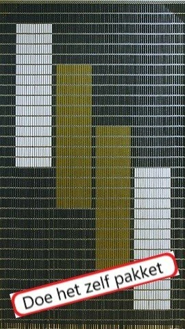 Vliegengordijn Bouwpakket 4 Blokken 90x210cm 1 Vliegengordijn Bouwpakket 4 Blokken 90x210cm