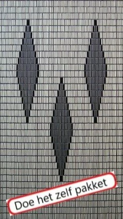 Vliegengordijn Bouwpakket 3 Ruiten Verspringend 90x210cm