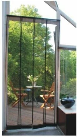 Koppelbaar Vliegengordijn 100x220 Kansas Zwart