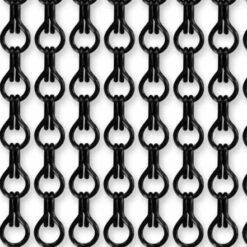 Vliegengordijn Kettingen Zwart Glans 100x240cm