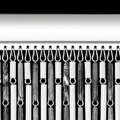 Vliegengordijn Hulzen Wit/grijs 100x240cm 2 Vliegengordijn Hulzen Wit/grijs 100x240cm - Afbeelding 2