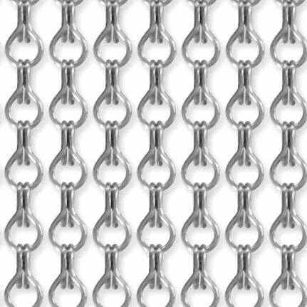 Vliegengordijn Kettingen Zilver Glans 100x240cm 1 Vliegengordijn Kettingen Zilver Glans 100x240cm