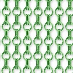 Vliegengordijn Kettingen Lichtgroen Glans 100x240cm