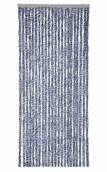 Vliegengordijn Kattenstaart 100x240cm (blauw/grijs/wit) 3 Vliegengordijn Kattenstaart 100x240cm (blauw/grijs/wit) - Afbeelding 3