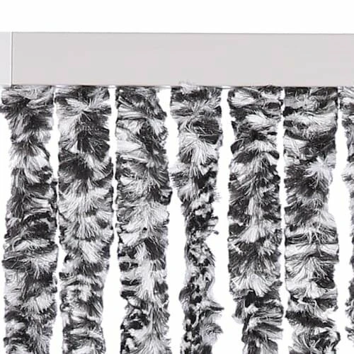 Vliegengordijn Kattenstaart 90x220cm (grijs/zwart/wit) 2 Vliegengordijn Kattenstaart 90x220cm (grijs/zwart/wit) - Afbeelding 2