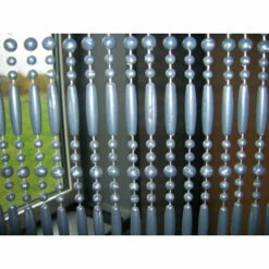 Vliegengordijn Kralen Perla Grijs 90x220cm (90 Strengen) -Vliegengordijnkopen Winkel 1979367483