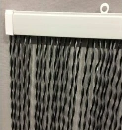 Vliegengordijn Opal 90x220cm (zilver-zwart) -Vliegengordijnkopen Winkel 1979367684