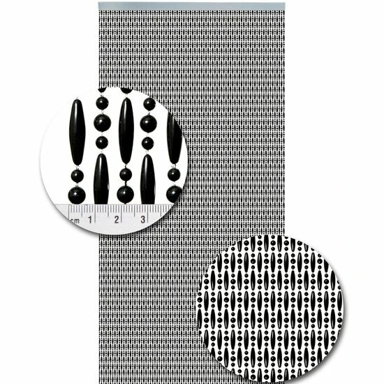 Vliegengordijn Kralen Zwart 90x210cm 2 Vliegengordijn Kralen Zwart 90x210cm - Afbeelding 2