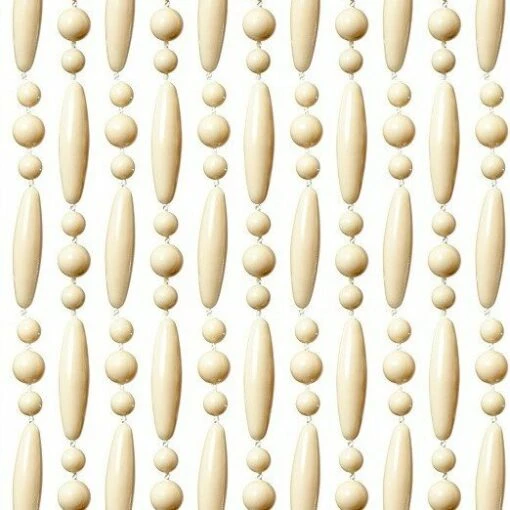 Vliegengordijn Kralen Creme 90x210cm -Vliegengordijnkopen Winkel 1979368368 3