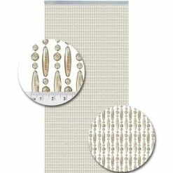 Vliegengordijn Kralen Champagne Transparant 90x210cm -Vliegengordijnkopen Winkel 1979368395 3