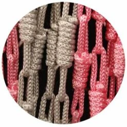 Vliegengordijn Knopen Grijs/roze 90x200cm -Vliegengordijnkopen Winkel 1979368764