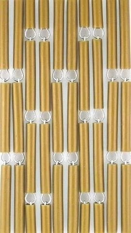 Vliegengordijn Op Maat: Hulzen Verspringen Goud (kant En Klaar) 2 Vliegengordijn Op Maat: Hulzen Verspringen Goud (kant En Klaar) - Afbeelding 2